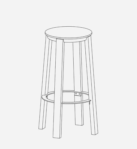 WORKER Stool White